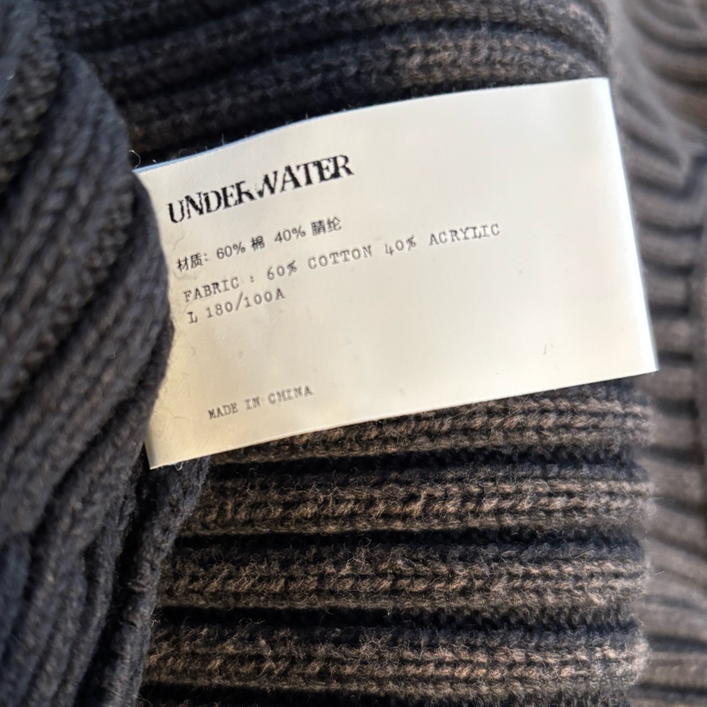 UNDERWATER Wasteland RIPPED Sweater Charcoal //Distressed Sweater Sz L NWT - Picture 12 of 16